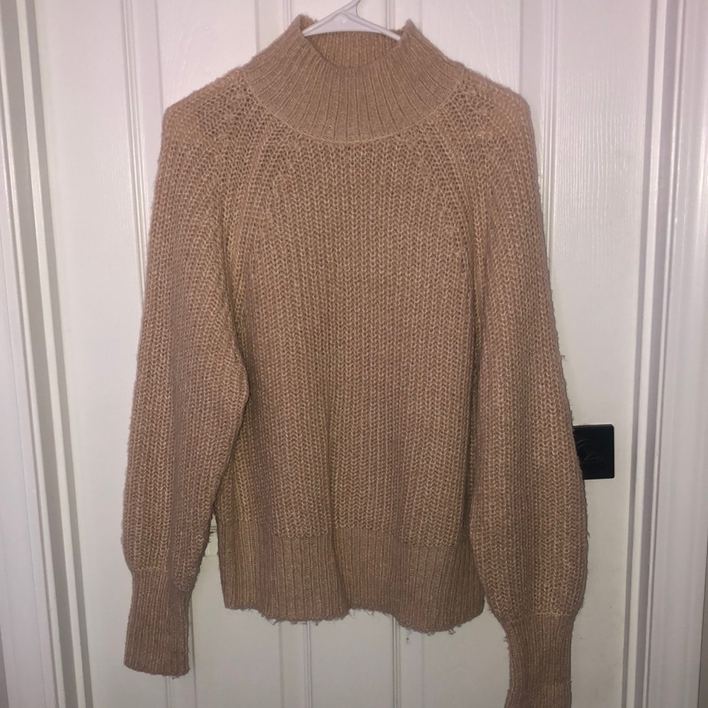 Brave soul mock neck tan sweater! Size M!